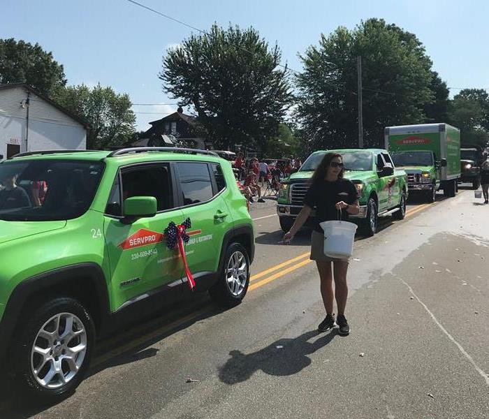 SERVPRO vehicles drive by in parade