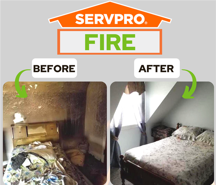 servpro restores fire before and after